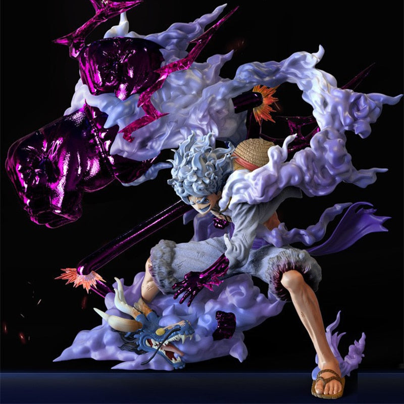 Unlock the Power of Monkey D. Luffy with the Bandai Anime Figure One Piece Sun God Nika Gear 5 Monkey D Luffy PVC Action Figurine Statue 28cm