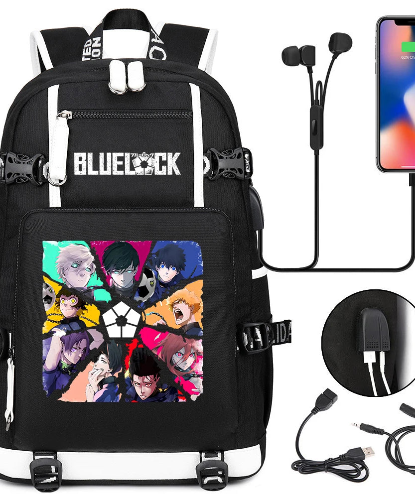 Anime BLUE LOCK Backpacks Teenagers Isagi Yoichi Hyoma Chigiri Meguru Bachira Backpacks Outdoor Sport School Bag