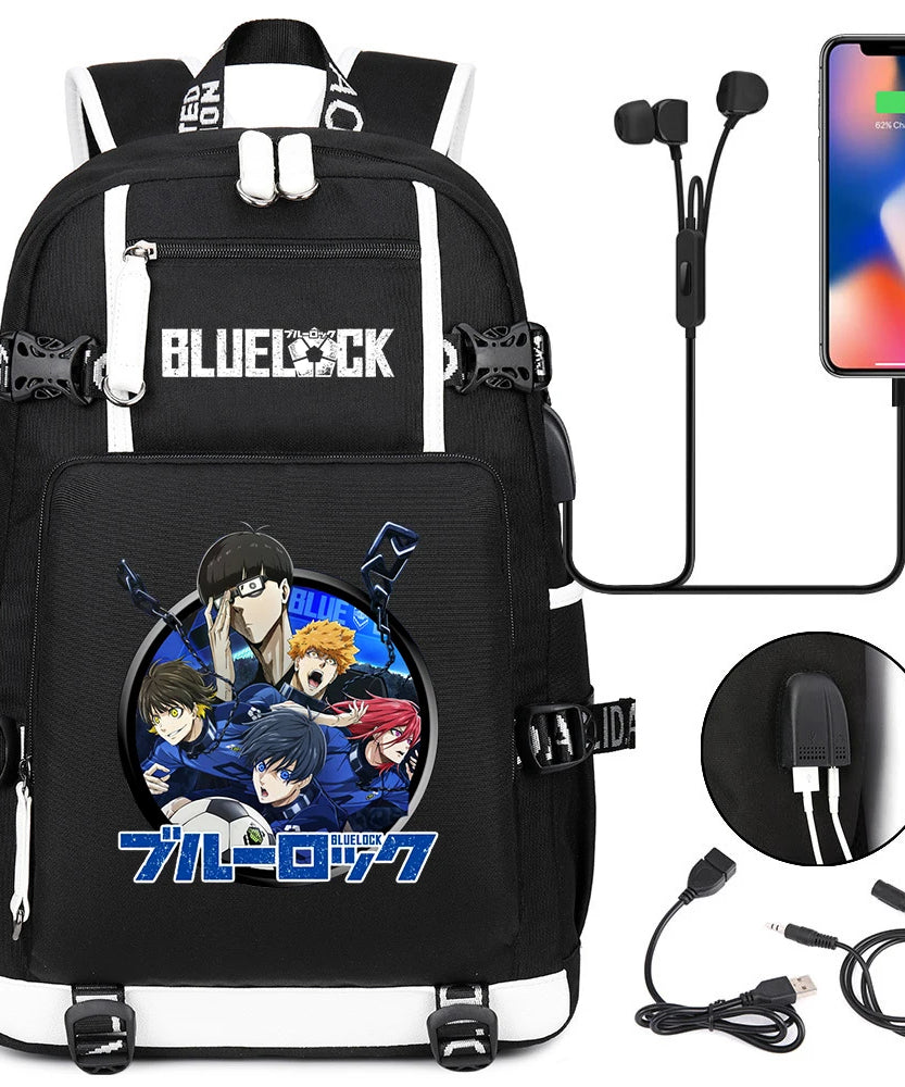 Anime BLUE LOCK Backpacks Teenagers Isagi Yoichi Hyoma Chigiri Meguru Bachira Backpacks Outdoor Sport School Bag