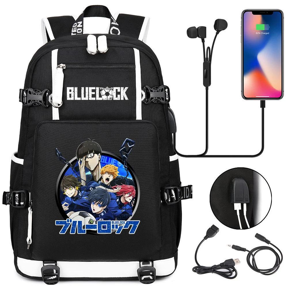 Anime BLUE LOCK Backpacks Teenagers Isagi Yoichi Hyoma Chigiri Meguru Bachira Backpacks Outdoor Sport School Bag