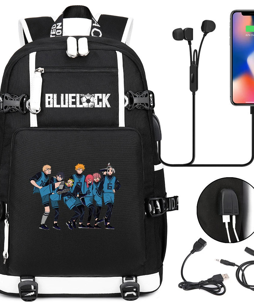Anime BLUE LOCK Backpacks Teenagers Isagi Yoichi Hyoma Chigiri Meguru Bachira Backpacks Outdoor Sport School Bag