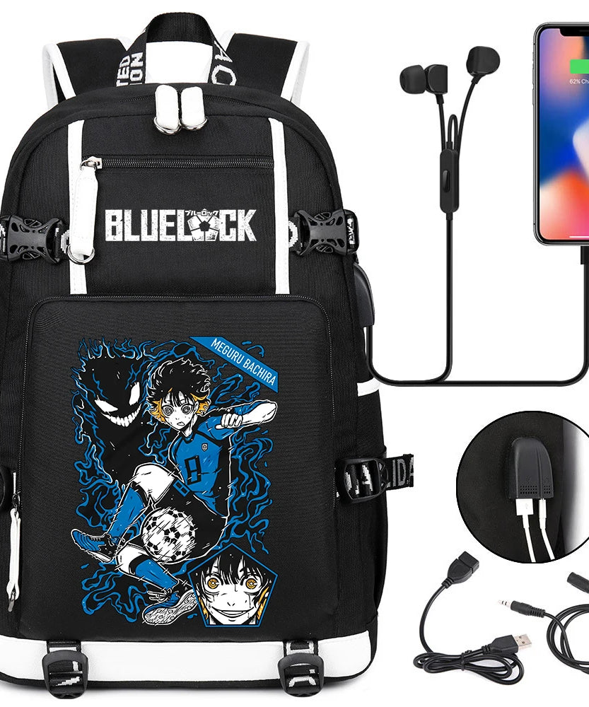 Anime BLUE LOCK Backpacks Teenagers Isagi Yoichi Hyoma Chigiri Meguru Bachira Backpacks Outdoor Sport School Bag