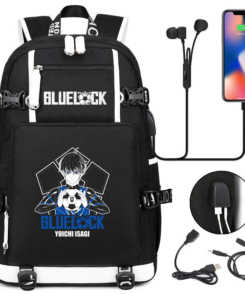 Anime BLUE LOCK Backpacks Teenagers Isagi Yoichi Hyoma Chigiri Meguru Bachira Backpacks Outdoor Sport School Bag