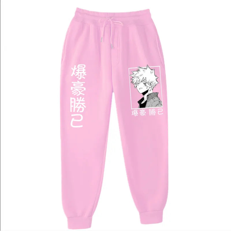 Anime My Hero Academia Katsuki Bakugo Harajuku Men's Pants Print Joggers Male Trousers Casual Sweatpants Sweatpants
