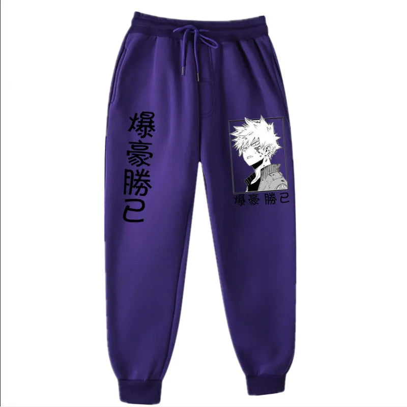Anime My Hero Academia Katsuki Bakugo Harajuku Men's Pants Print Joggers Male Trousers Casual Sweatpants Sweatpants