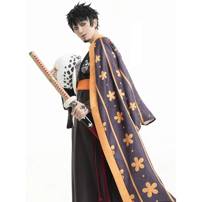 Cosplay Anime Wano Country Law  Kimono Cosplay Costume