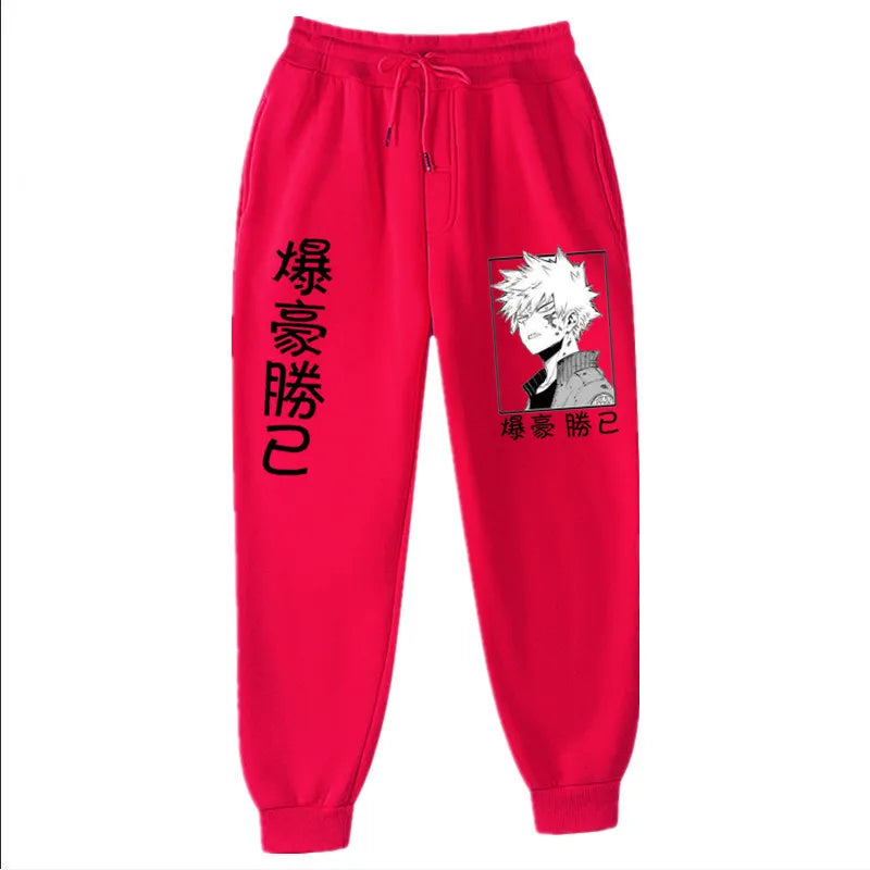 Anime My Hero Academia Katsuki Bakugo Harajuku Men's Pants Print Joggers Male Trousers Casual Sweatpants Sweatpants