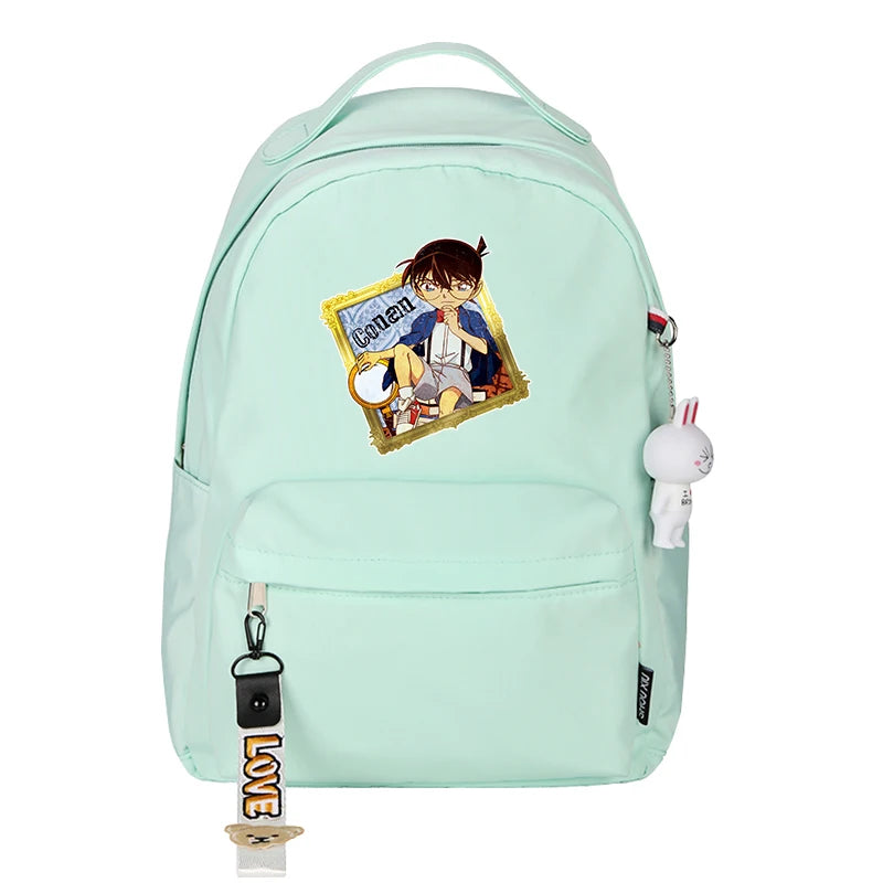 Detective Conan Kawaii Candy Color Backpack - Small School Travel Bag