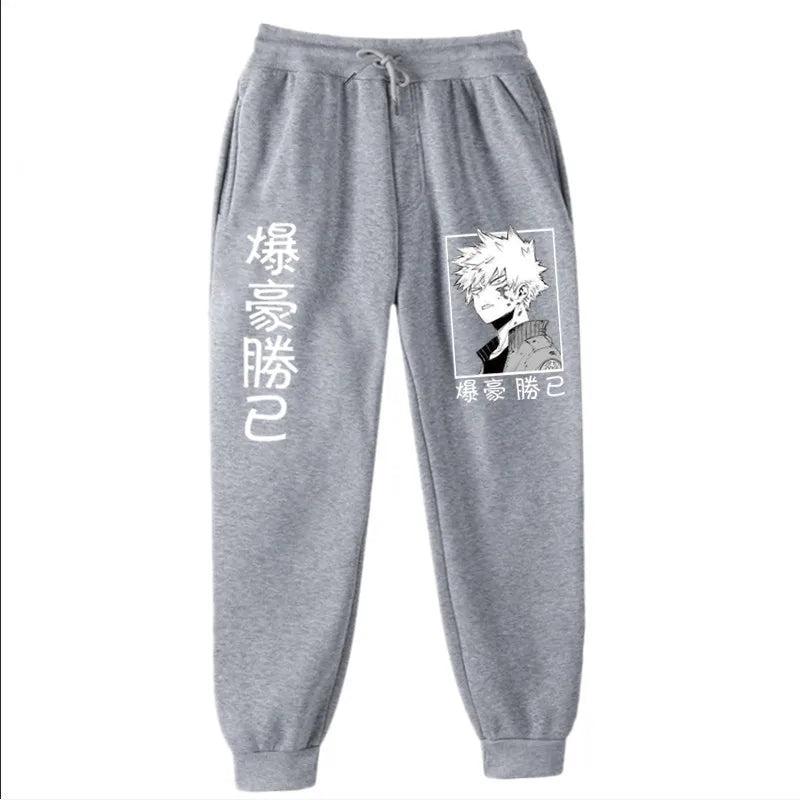 Anime My Hero Academia Katsuki Bakugo Harajuku Men's Pants Print Joggers Male Trousers Casual Sweatpants Sweatpants