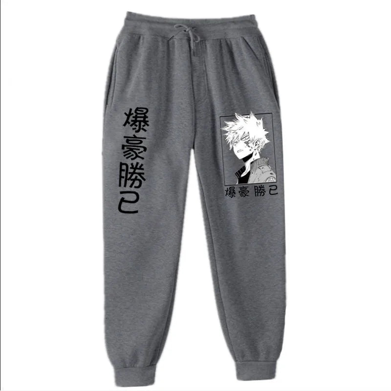 Anime My Hero Academia Katsuki Bakugo Harajuku Men's Pants Print Joggers Male Trousers Casual Sweatpants Sweatpants