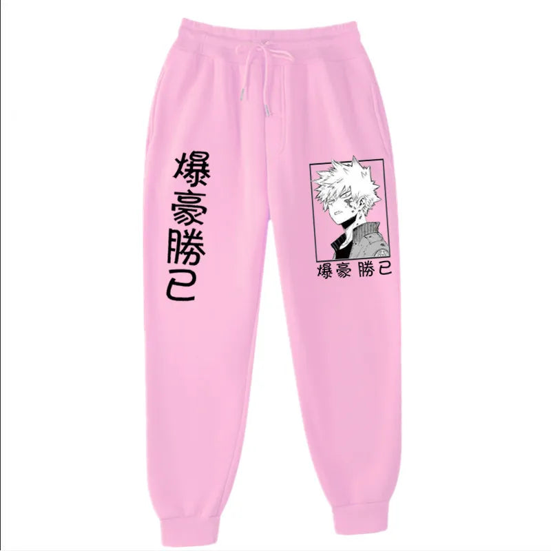 Anime My Hero Academia Katsuki Bakugo Harajuku Men's Pants Print Joggers Male Trousers Casual Sweatpants Sweatpants