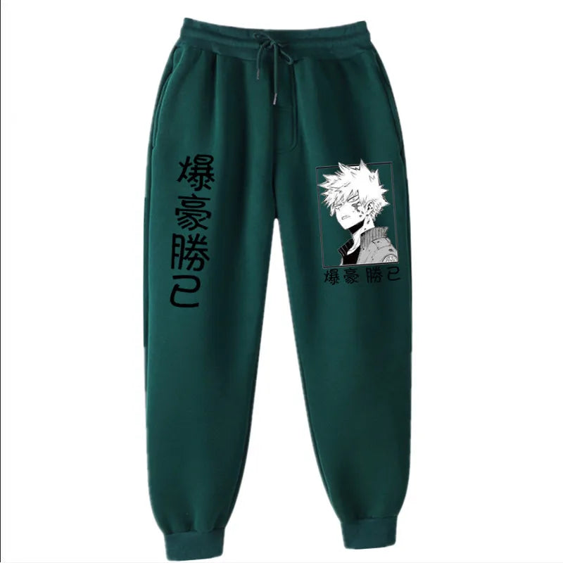 Anime My Hero Academia Katsuki Bakugo Harajuku Men's Pants Print Joggers Male Trousers Casual Sweatpants Sweatpants