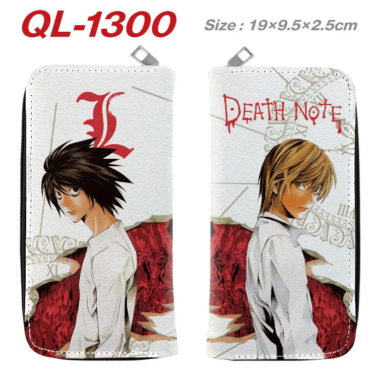 Death Note Anime Portable Zipper Wallet anime Long Purse Handbag Card Holder