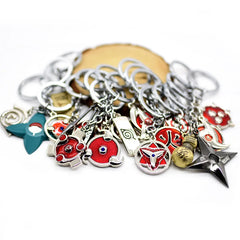 Anime Naruto Mask Enamel Keychain – Alloy Car Key Ring & Bag Pendant for Cosplay