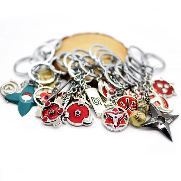 Anime Naruto Mask Enamel Keychain – Alloy Car Key Ring & Bag Pendant for Cosplay