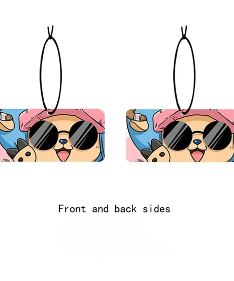 ONE PIECE Luffy Car Pendant Fragrance Tablets Car Decoration Car Rearview Mirror Hanging  Auto Deodorization Accessories