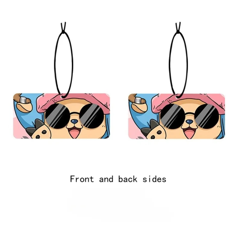 ONE PIECE Luffy Car Pendant Fragrance Tablets Car Decoration Car Rearview Mirror Hanging  Auto Deodorization Accessories