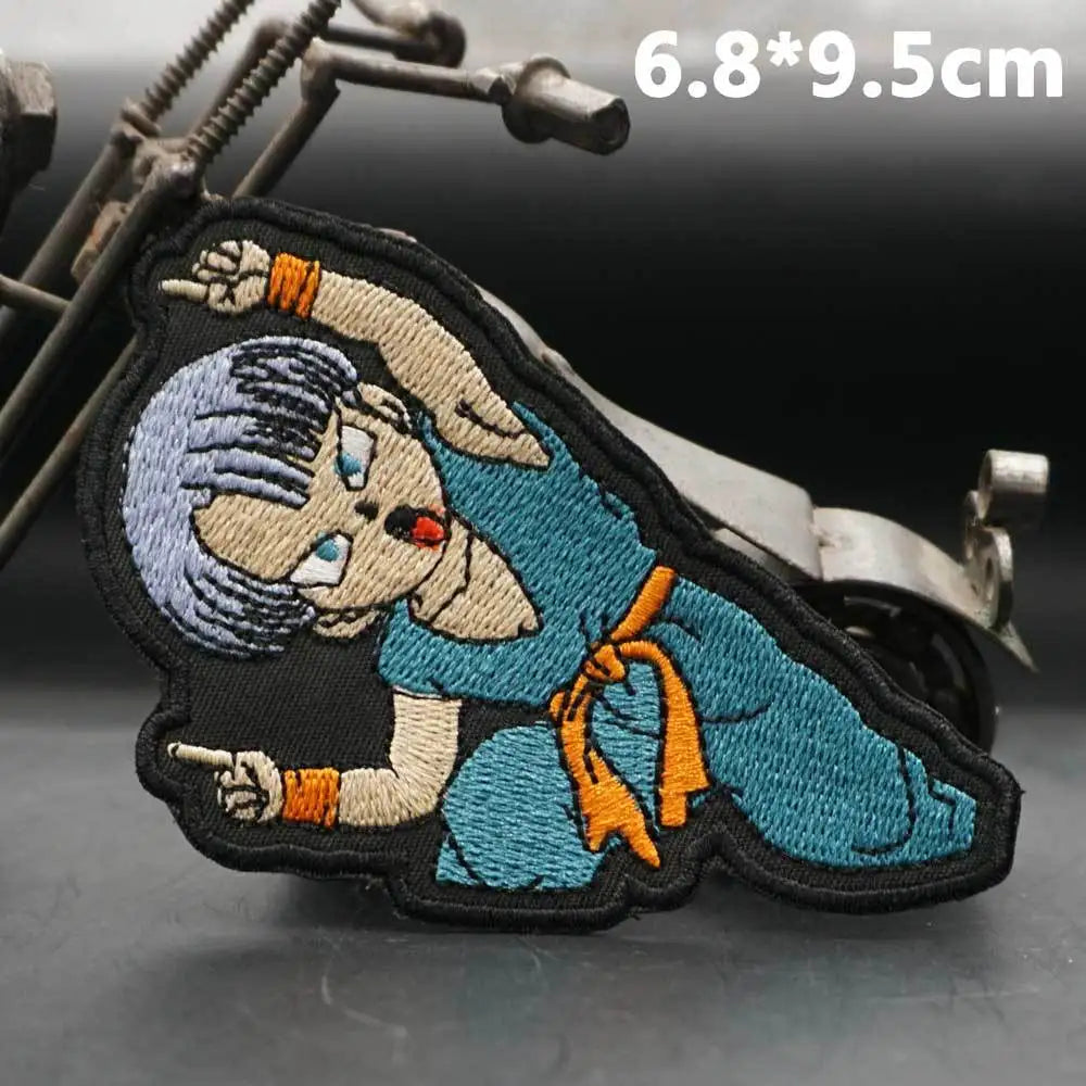 Dragon Ball Animation Peripherals Creative Kawaii Son Goku Vegeta Majin Buu Clothes Patches Embroidered Velcro Badges