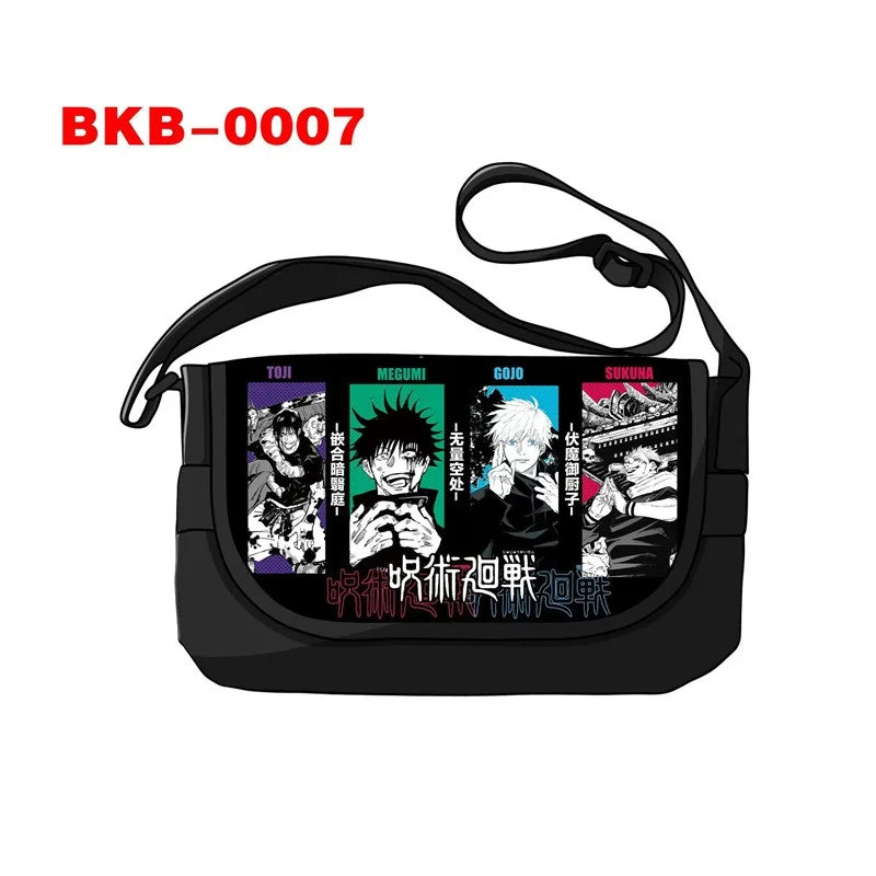 Anime Jujutsu Kaisen Shoulder Gojo Satoru Ryomen Sukuna Handbag Messenger Bag Phone Holder Storage Bags for Travel