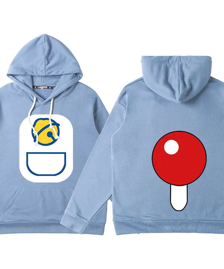 Doraemon Anime Hoodie – Cute Couple & Teen Pullover Jacket