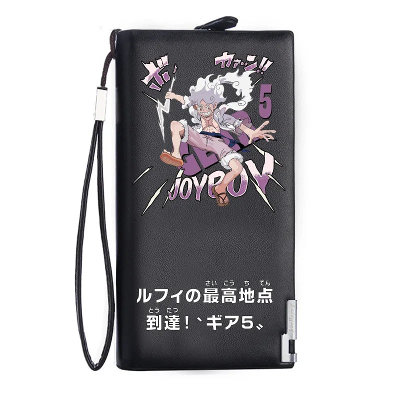 One Piece Luffy Ace Anime Peripheral Zipper New PU Wallet Handsome Personality Boy Print Coin Purse Short Card Pack Holiday