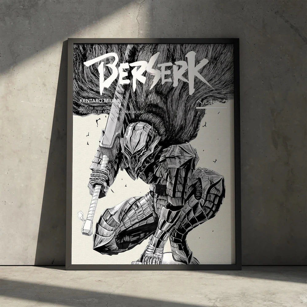 1PC Unframed Manga Posters Canvas Painting Retro Guts Griffith Anime Minimalist Wall Art Prints Home Bedroom Living Room Decor