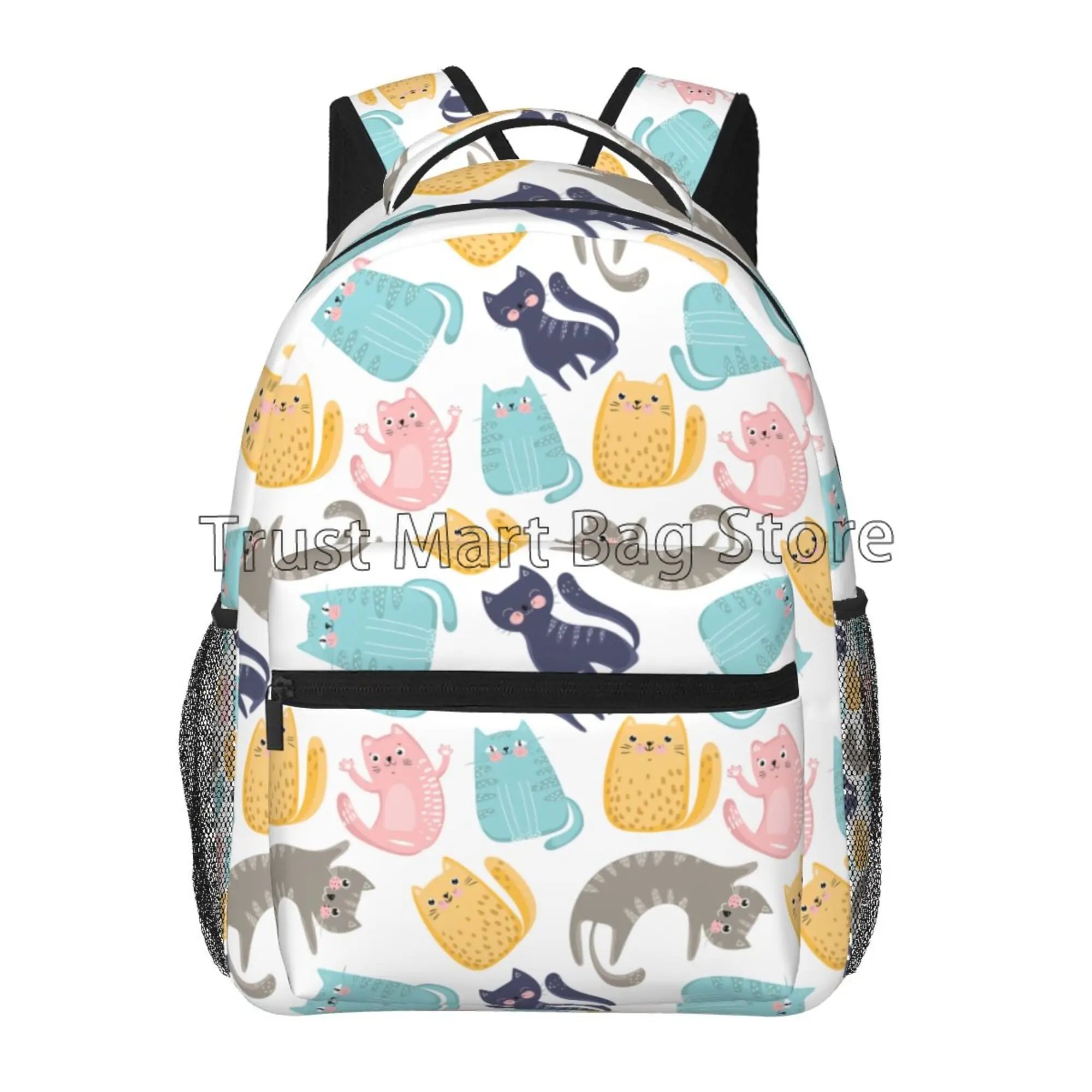 Anime Neko Atsume Women Backpack Mochila for Girls Boys Travel Rucksack Cute Cat Printing Shoulder Bag for Teenages