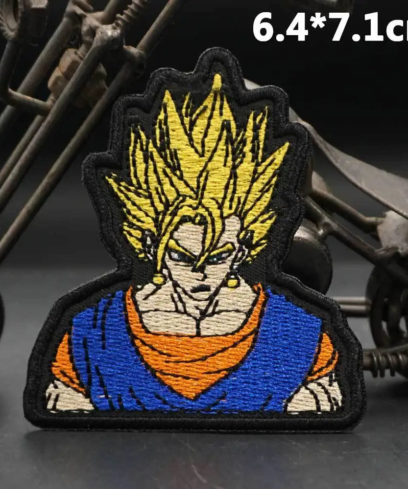 Dragon Ball Animation Peripherals Creative Kawaii Son Goku Vegeta Majin Buu Clothes Patches Embroidered Velcro Badges
