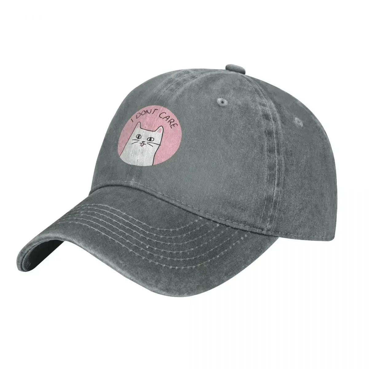 Baseball Caps Hats I Don't Care Cat Dad Hat For Man Peaked Cap Sun anime Shade