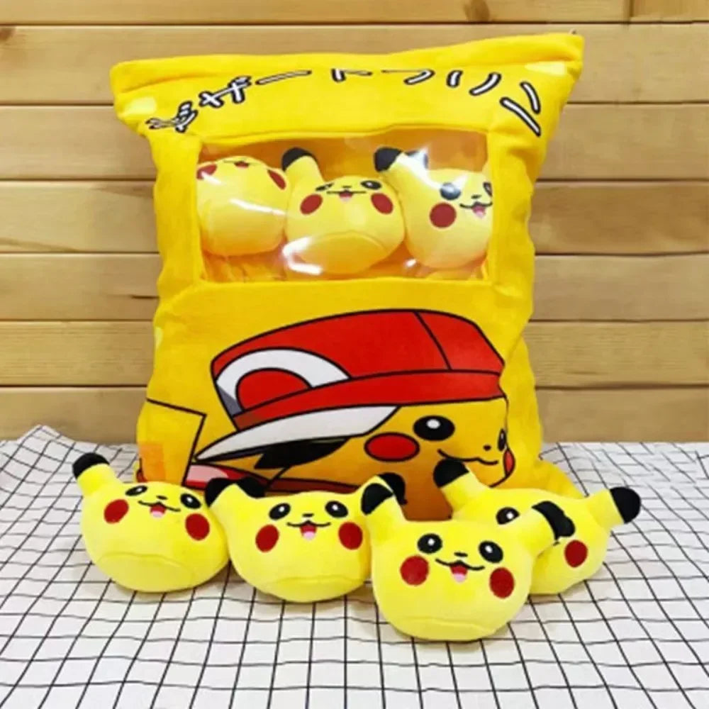 Pokémon Pikachu & Eevee Plush Pillow Cover – Cute Anime Cushion for Home & Office