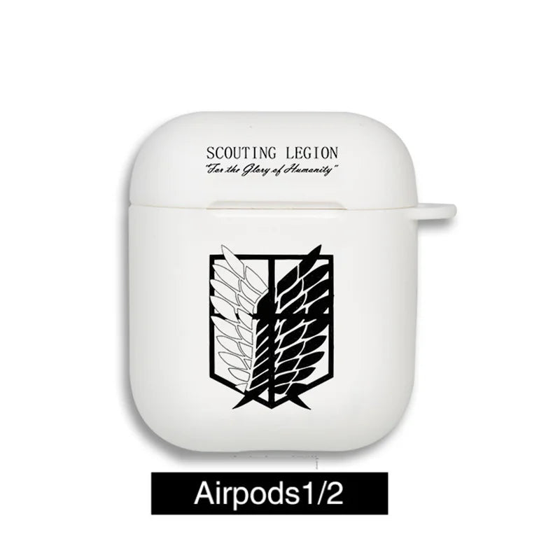 Anime Attack on Titan Earphone Case For Apple iPhone Charging Box For AirPods 1 2 3 Pro2 Clear wireless Bluetooth headphone case