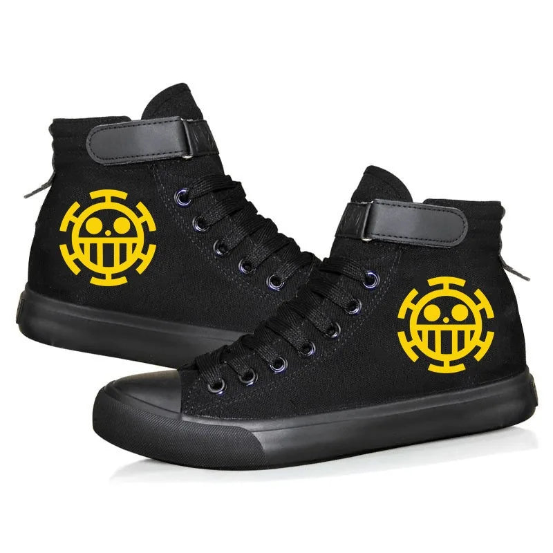 New Style Animation One Piece Luffy Autumn and Winter High Top Students Leisure Sports Shoes Breathable Non-slip Shoes Gifts