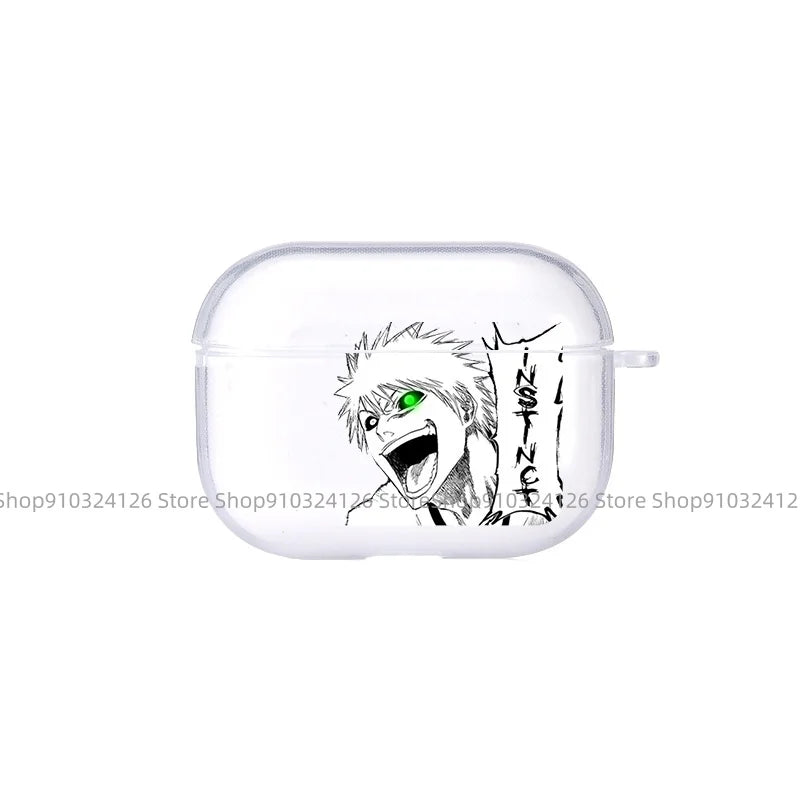 Anime Bleach Wave Kurosaki ichigo Japan Case for Airpods Pro 2 1 3 Soft Silicone Cover Air Pods4 1/2/3Earphone Cover