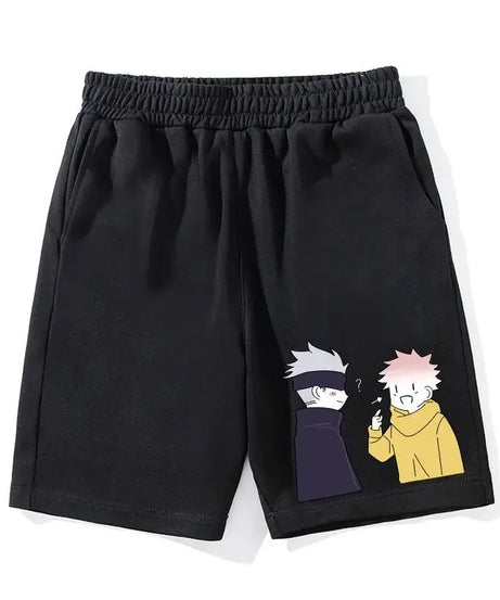 Anime Jujutsu Kaisen Workout Gym Shorts for Men Quick Dry Breathable Casual Athletic Shorts with Pockets Summer Running Short