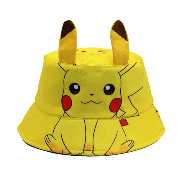 Pokémon Pikachu Kids Fisherman's Bucket Hat & Baseball Cap – Cute Anime Sun Hat for Boys & Girls