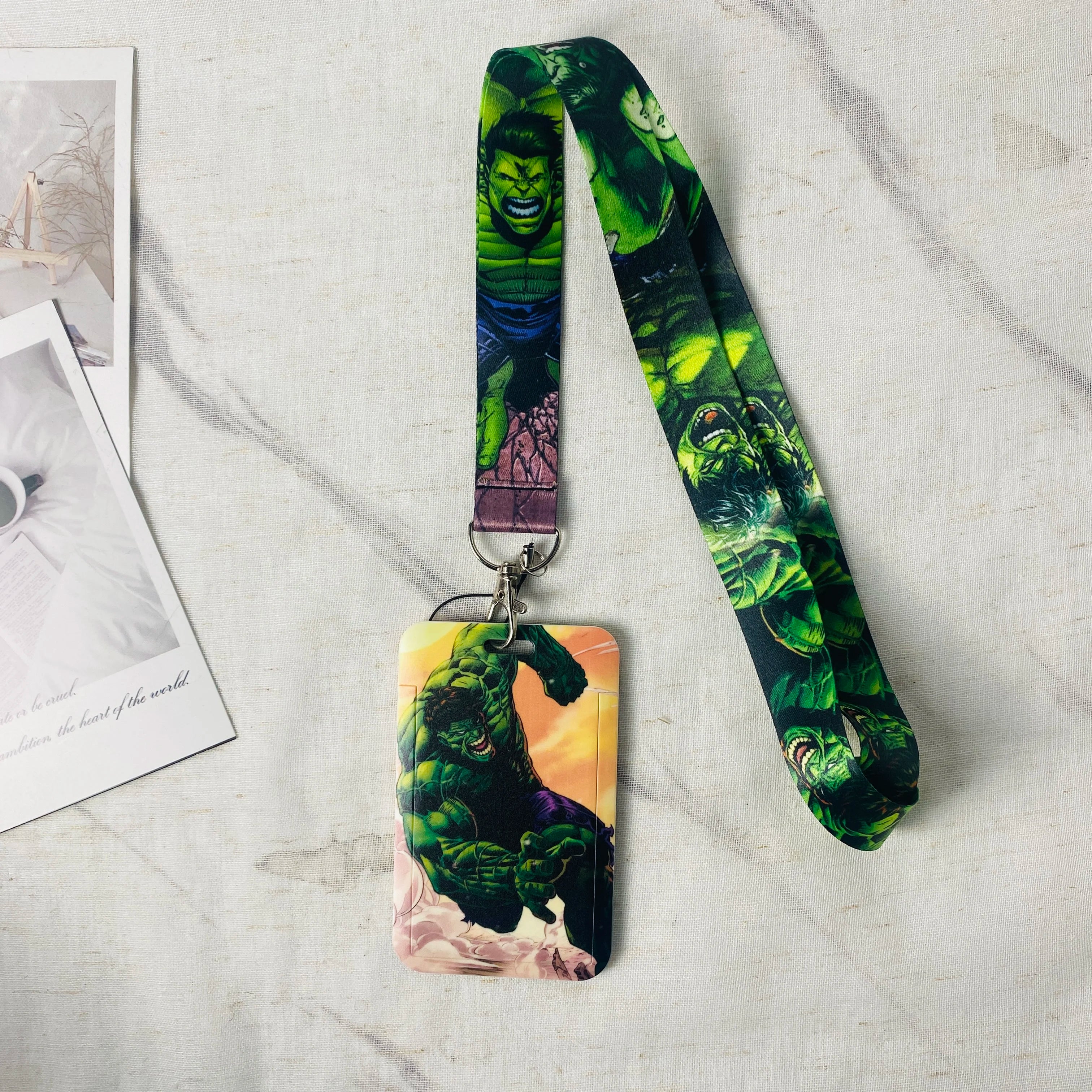 Anime Characters Card Holder Lanyard Keychain ID Credit Bus Card Cover Hang Rope Lariat Lanyard Key Rings Fans Gifts