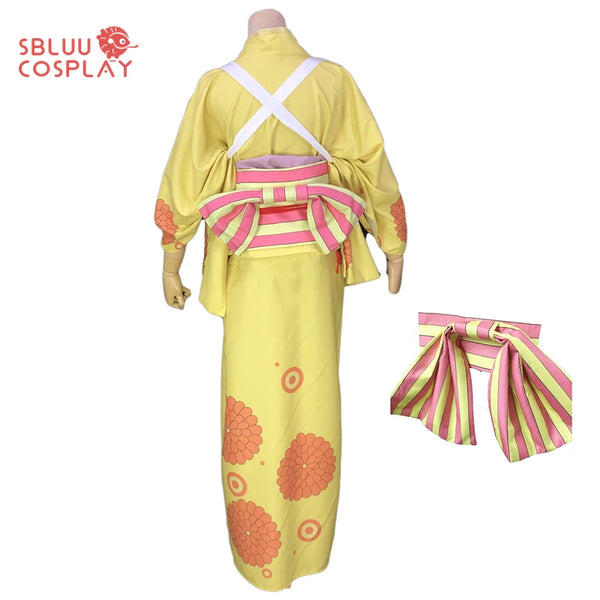 One Piece Wano Country O-Kiku Cosplay Costume – Anime Yukata Kimono Outfit