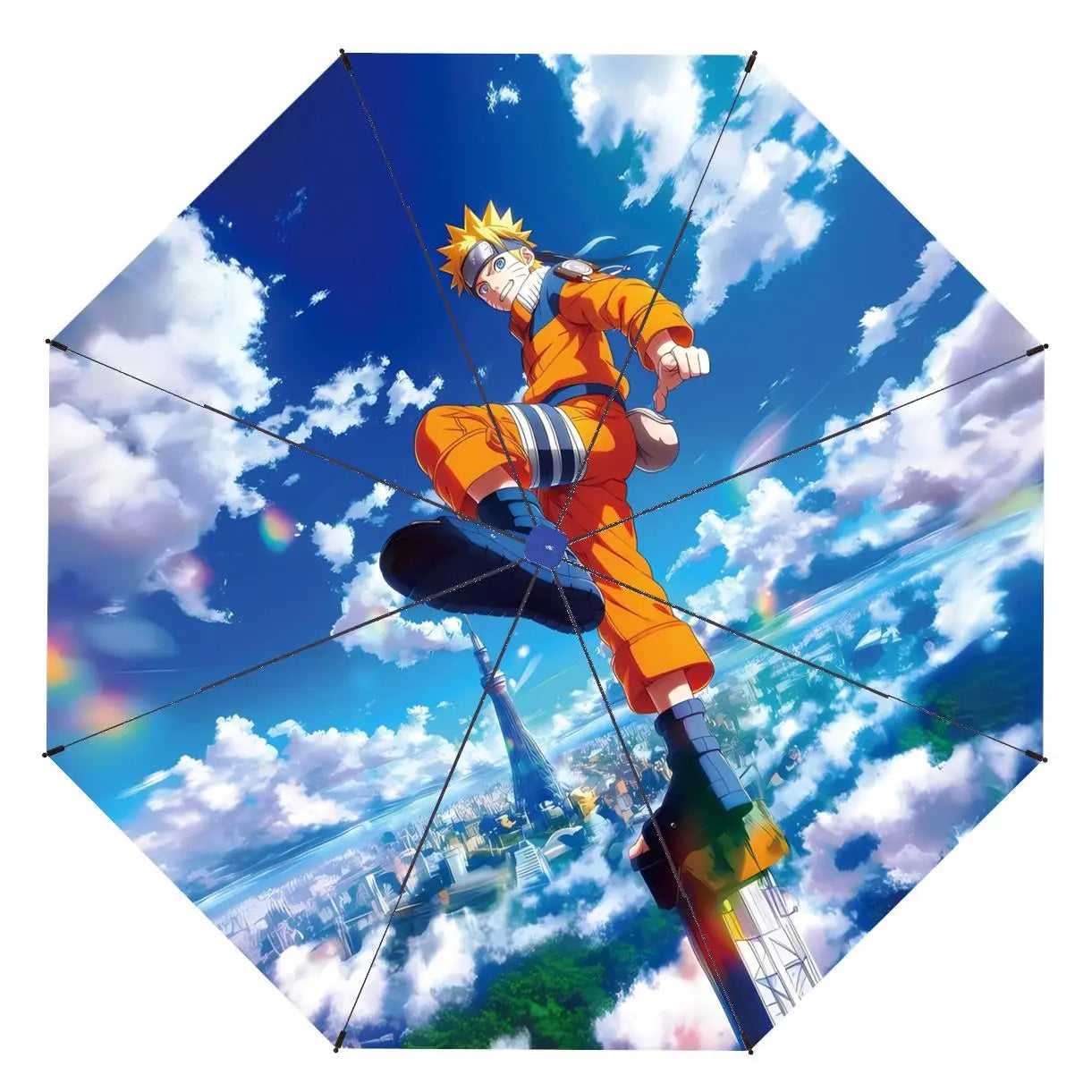 Naruto Umbrella Anime Personality Creative Fashion Sunscreen Student Fully Automatic Folding Umbrella Birthday Gift