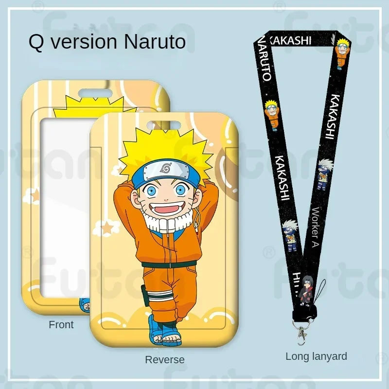 Naruto Kakashi Card Holder Men and Women ID Card Holder Purse Credit CardHolder Business Card Set KeyChain Passport Holder