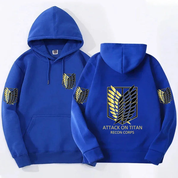Attack on Titan Scout Regiment Crewneck Sweatshirt – Premium Anime Harajuku Pullover for Men & Women
