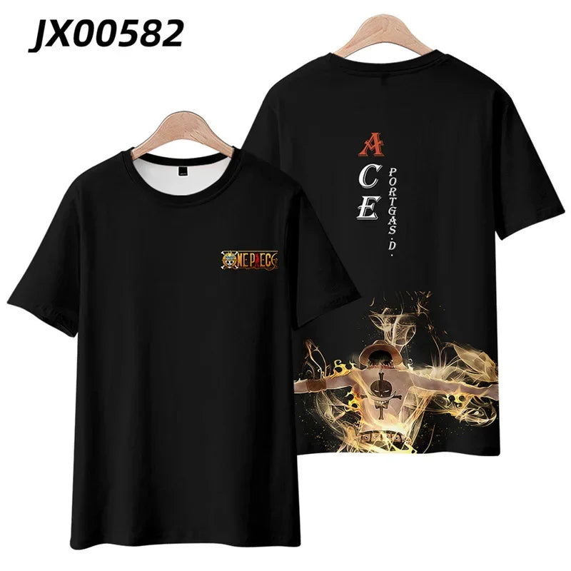 Anime Summer ONE PIECE T-Shirt Luffy Zoro 3D Print Clothes Female Male Fashion T Shirts Short Sleeves Casual Tops