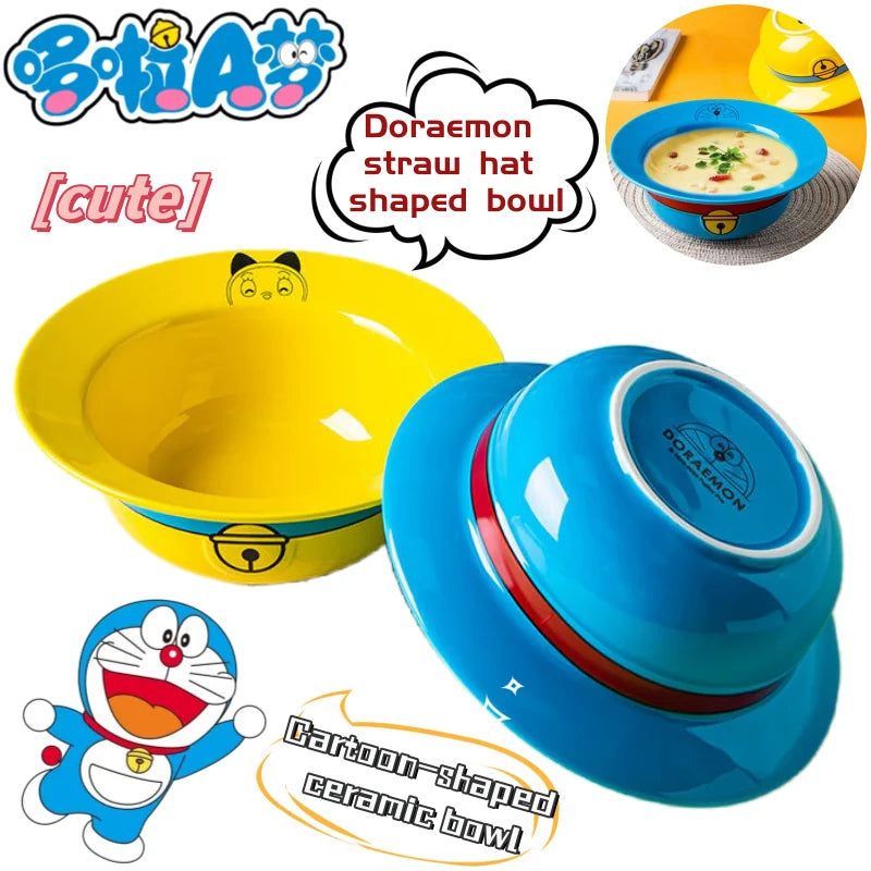 Doraemon x Straw Hat Ceramic Bowl – Cute Anime