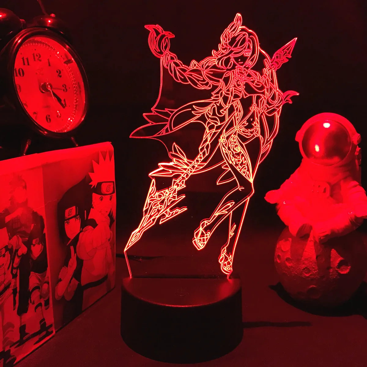 Newly Genshin Impact Night Light Yae Miko Game Figures Acrylic Stand Model 3D Table Lamp Kids Git Acrylic Bedside lamp