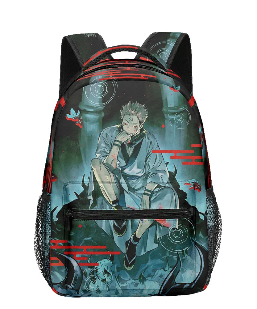 Boy Anime Printed Jujutsu Kaisen Gojo Satoru Backpack Large Capacity Drawstring Bag Student School Bag Travel