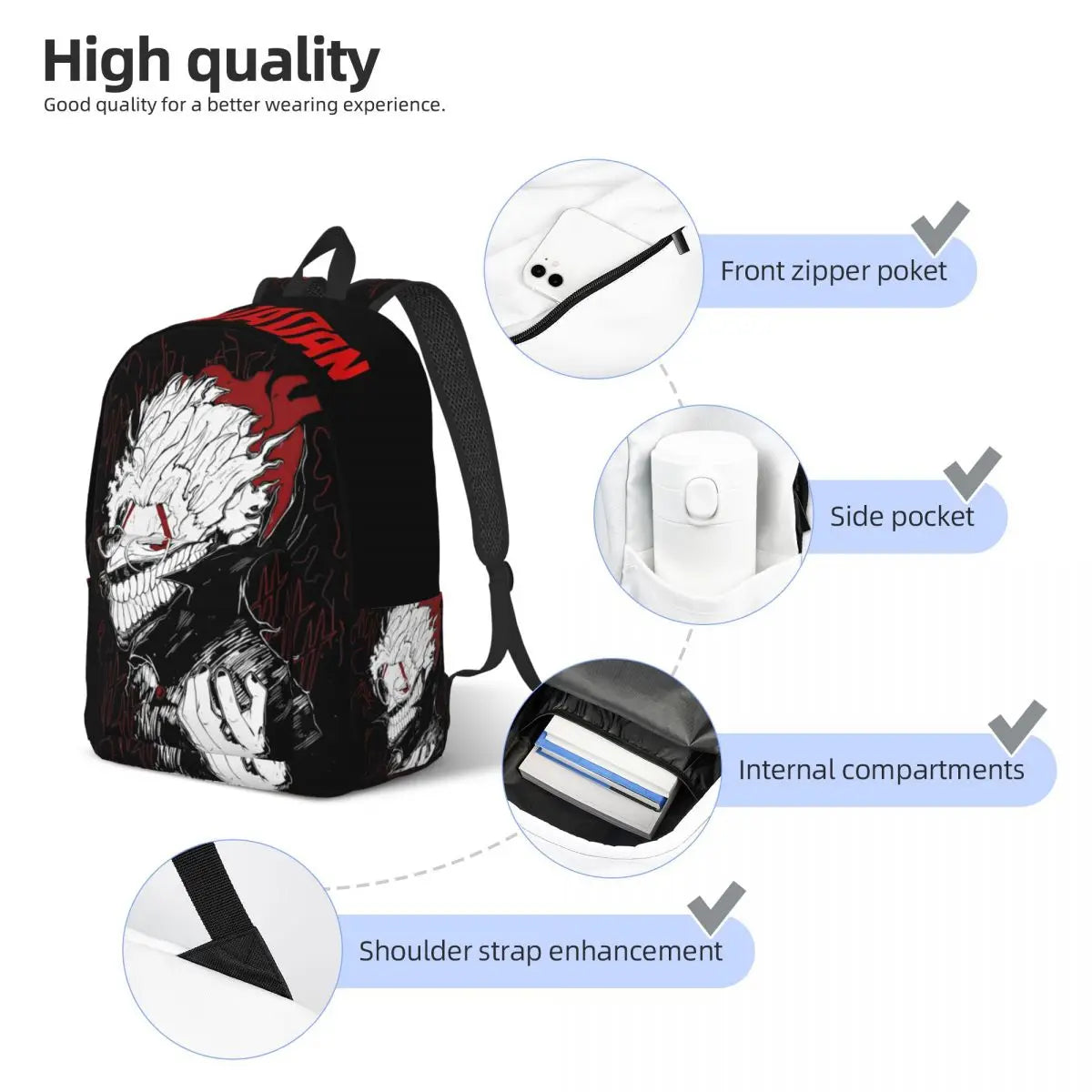 Anime Dandadan Okarun Manga Cool Backpack Sports Student Business Takakura Ken Daypack for Men Women Laptop Shoulder Bag