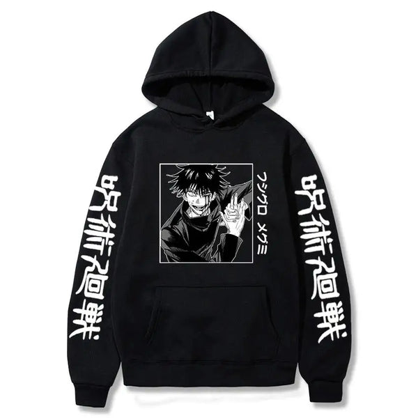 Anime Jujutsu Kaisen Fushiguro Megumi Hoodie – Unisex Graphic Harajuku Sweatshirt