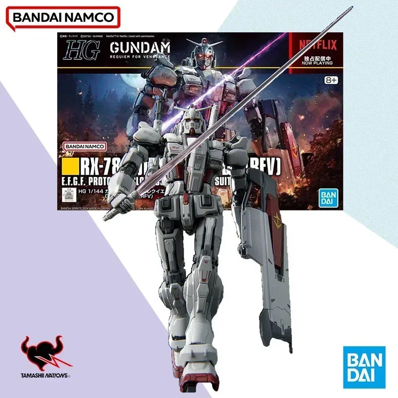Stock HG 1/144 Original box RX-78 G E GUNDAM EX RFV Aninm full Action Assembly Figure Model Toy Gifts for KIDSSOLDIER