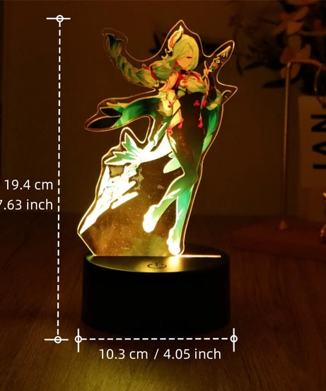 Genshin Impact 3D Lamp Anime LED Night Light Decorative Smart Touch dreamcast for Bedroom Home Decoration Valentine's Day Gift