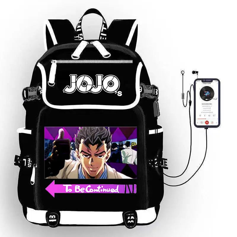 JoJo's Bizarre Adventure Anime Backpack Student School Shoulder Bag Large Capacity Youth Outdoor Travel Backpack Fashion Gift