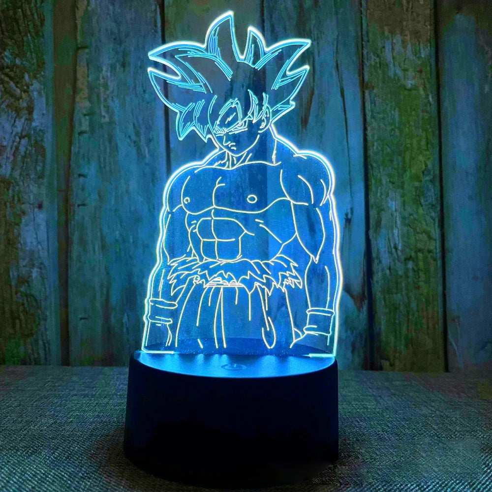 Dragon Ball Z Anime Figures 3D LED Light Childhood Desk Lamp Goku Figure Vegeta Gohan Anime Figures Room Decor Birthday Gift